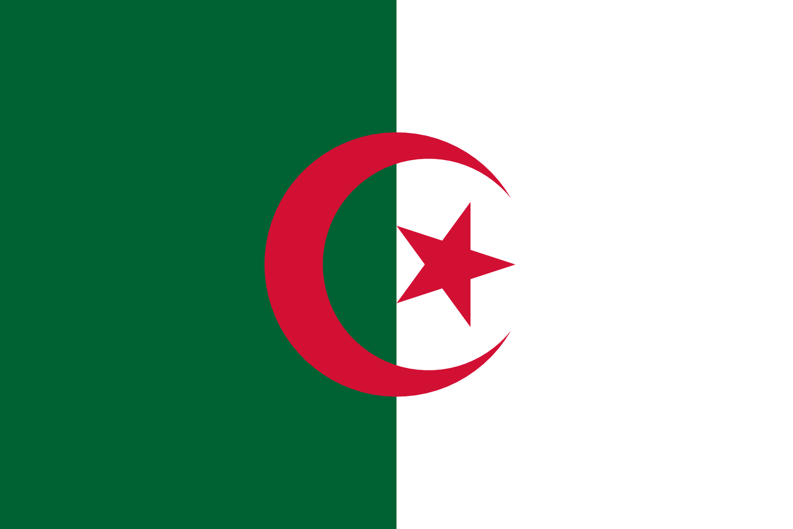 Podoba nacionalno zastavo države Alžirija v resoluciji 1630x1087