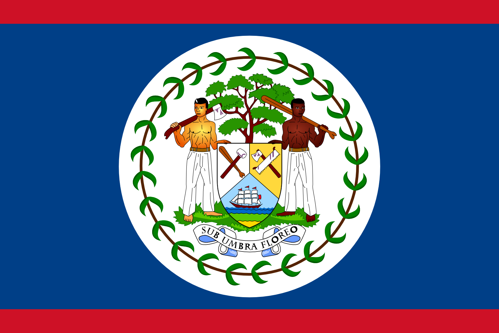 Podoba nacionalno zastavo države Belize v resoluciji 1630x1087