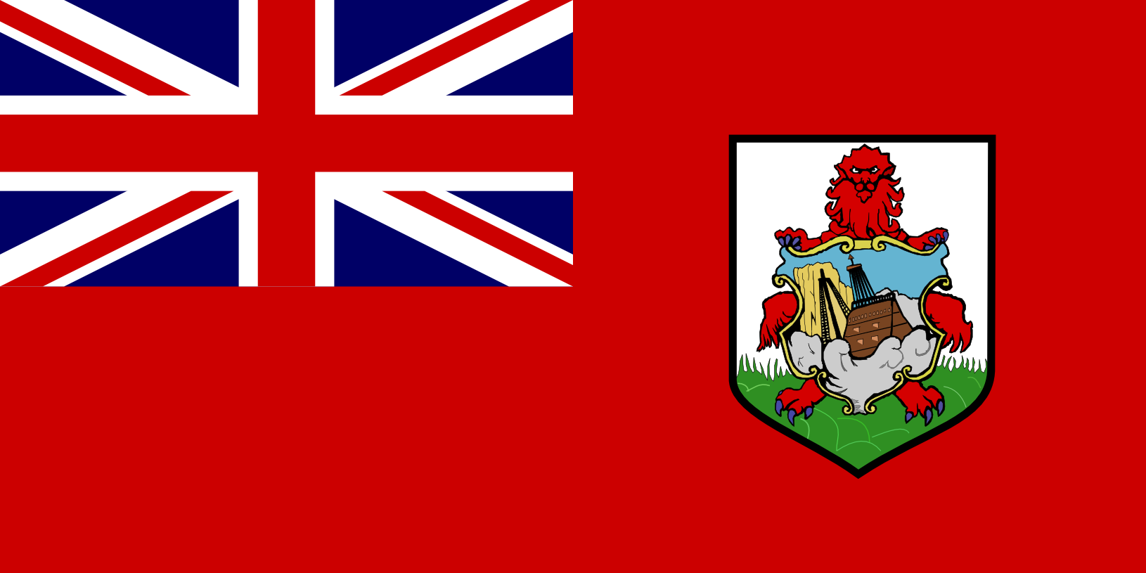 Podoba nacionalno zastavo države Bermudi v resoluciji 1630x815