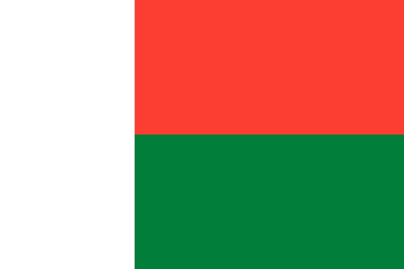 Podoba nacionalno zastavo države Madagaskar v resoluciji 1630x1087