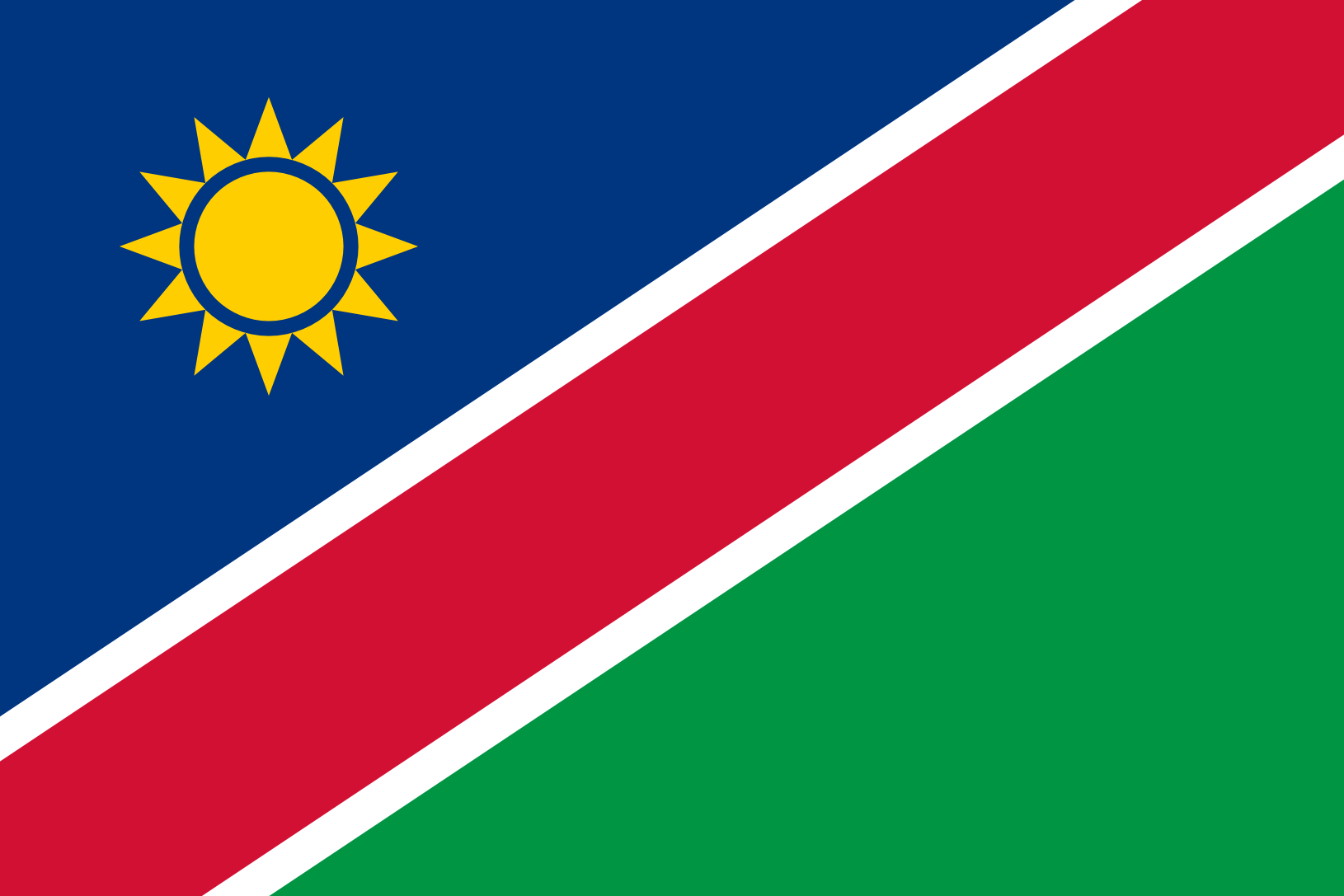 Podoba nacionalno zastavo države Namibija v resoluciji 1630x1087