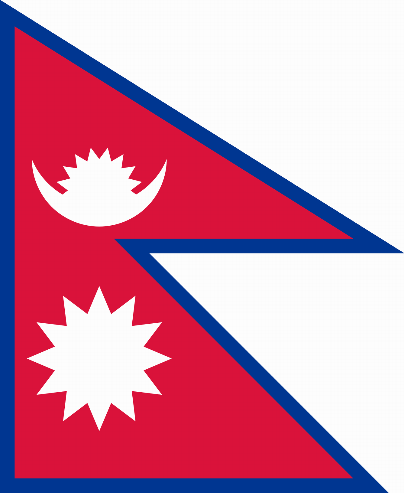Podoba nacionalno zastavo države Nepal v resoluciji 1337x1630