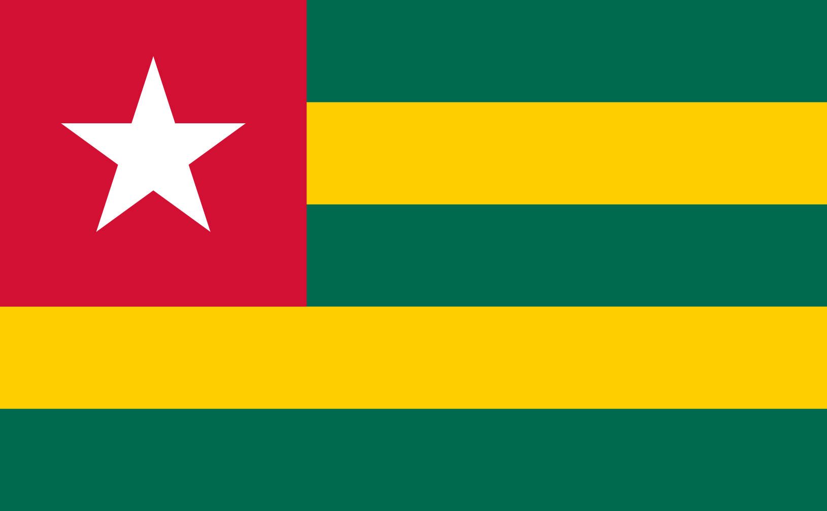 Podoba nacionalno zastavo države Togo v resoluciji 1630x1007