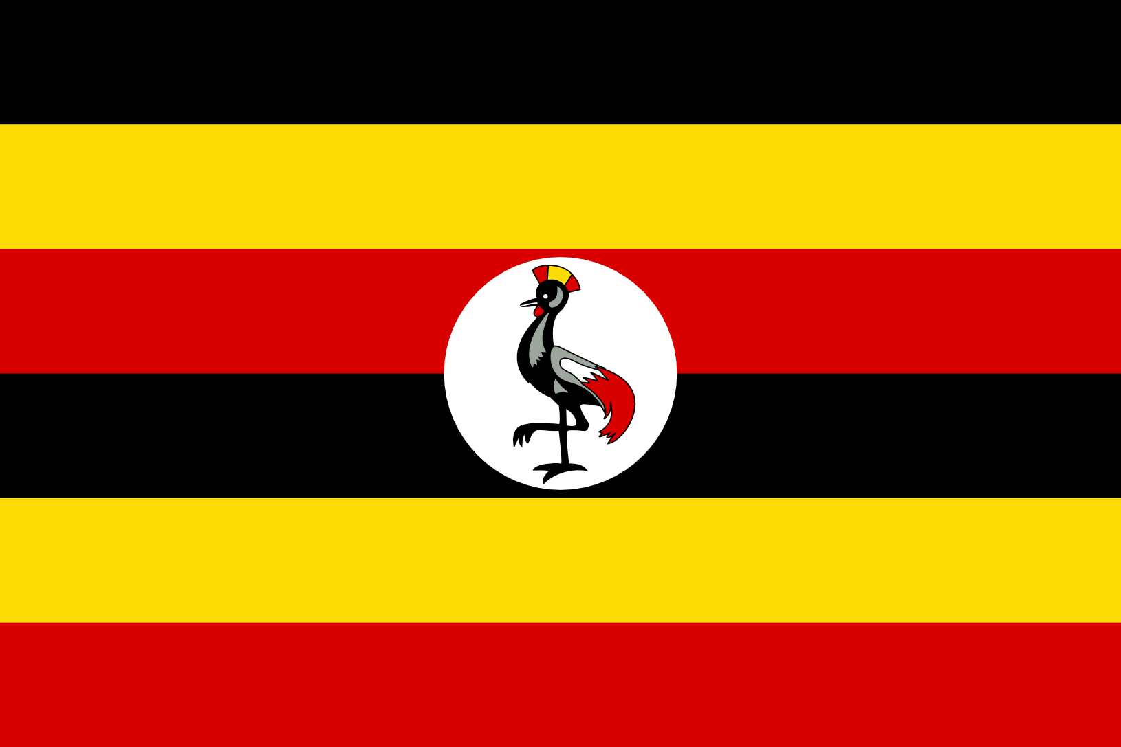 Podoba nacionalno zastavo države Uganda v resoluciji 1630x1087