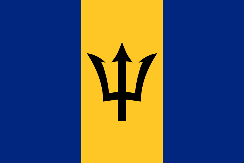 Podoba nacionalno zastavo države Barbados v resoluciji 852x568