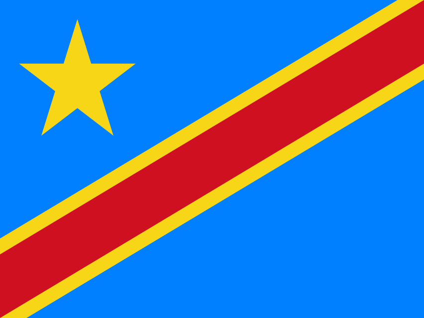 Podoba nacionalno zastavo države Demokratična republika Kongo v resoluciji 852x639