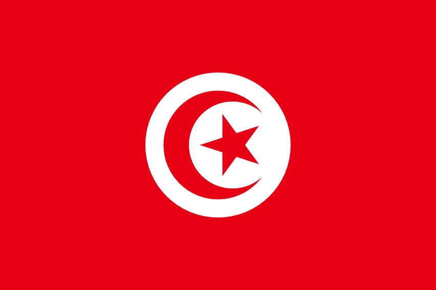 Podoba nacionalno zastavo države Tunizija v resoluciji 852x568